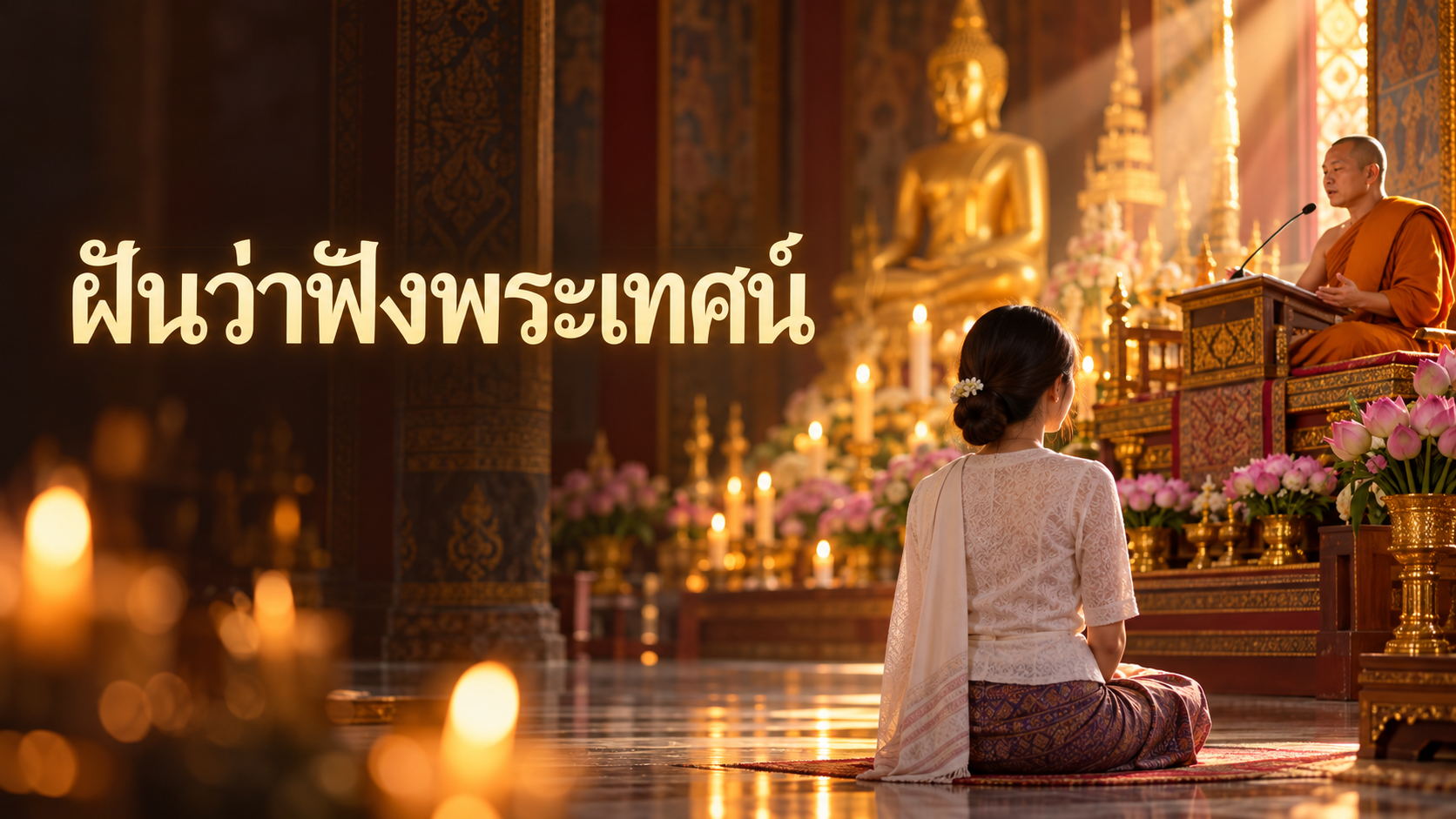 ฝันเห็นพระเทศน์ หมายถึงอะไร? ทำนายฝันพร้อมเลขเด่น