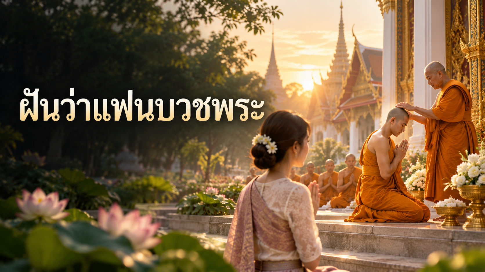 ฝันว่าแฟนบวชพระ หมายถึงอะไร? ทำนายฝันพร้อมเลขเด่น